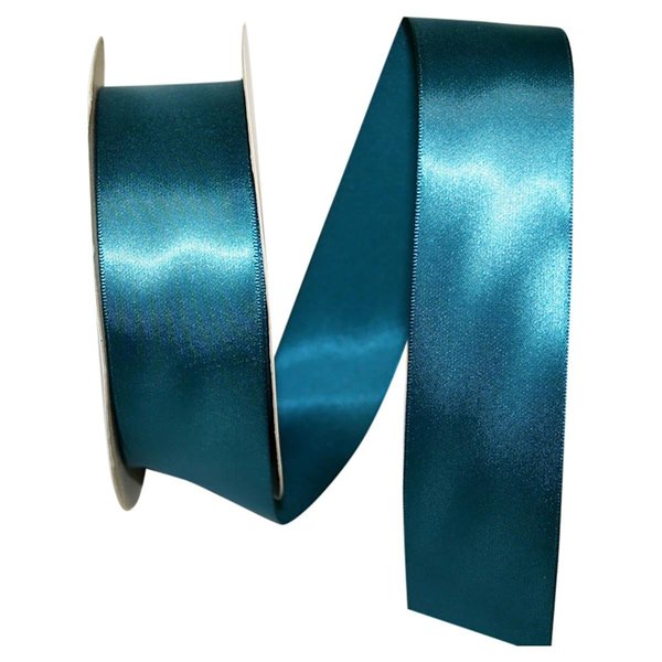 Reliant Ribbon 1.5 in. 50 Yards Single Face Satin Ribbon, Teal 5150-916-09K